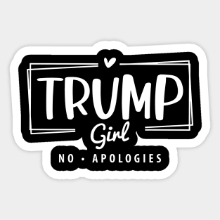 Trump Girl No Apologies election 2024 Sticker